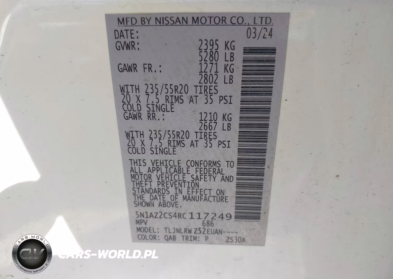2024 Nissan Murano Sl Intelligent Awd VIN:5N1AZ2CS4RC117249 - 9