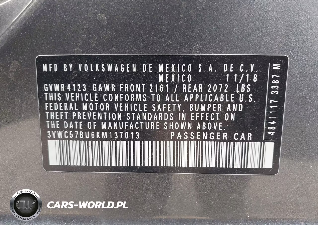 2019 Volkswagen Jetta 1.4T R-Line-1.4T S-1.4T Se VIN:3VWC57BU6KM137013 - 9