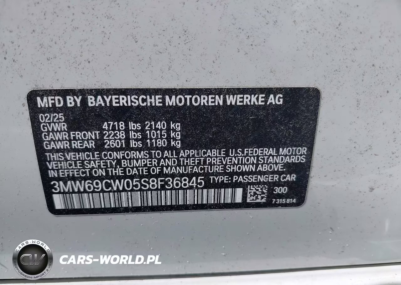 2025 BMW 330I VIN:3MW69CW05S8F36845 - 9