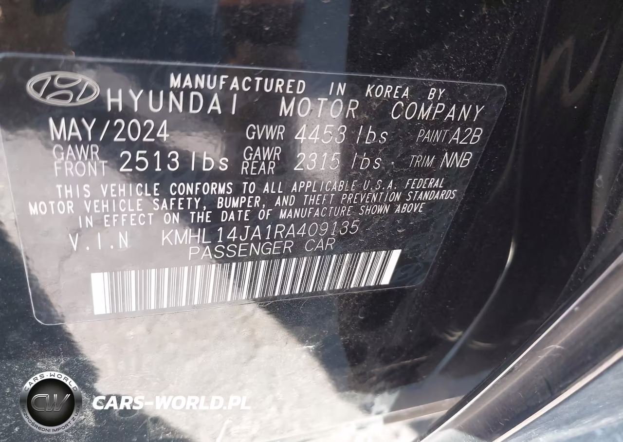2024 Hyundai Sonata Sel VIN:KMHL14JA1RA409135 - 9