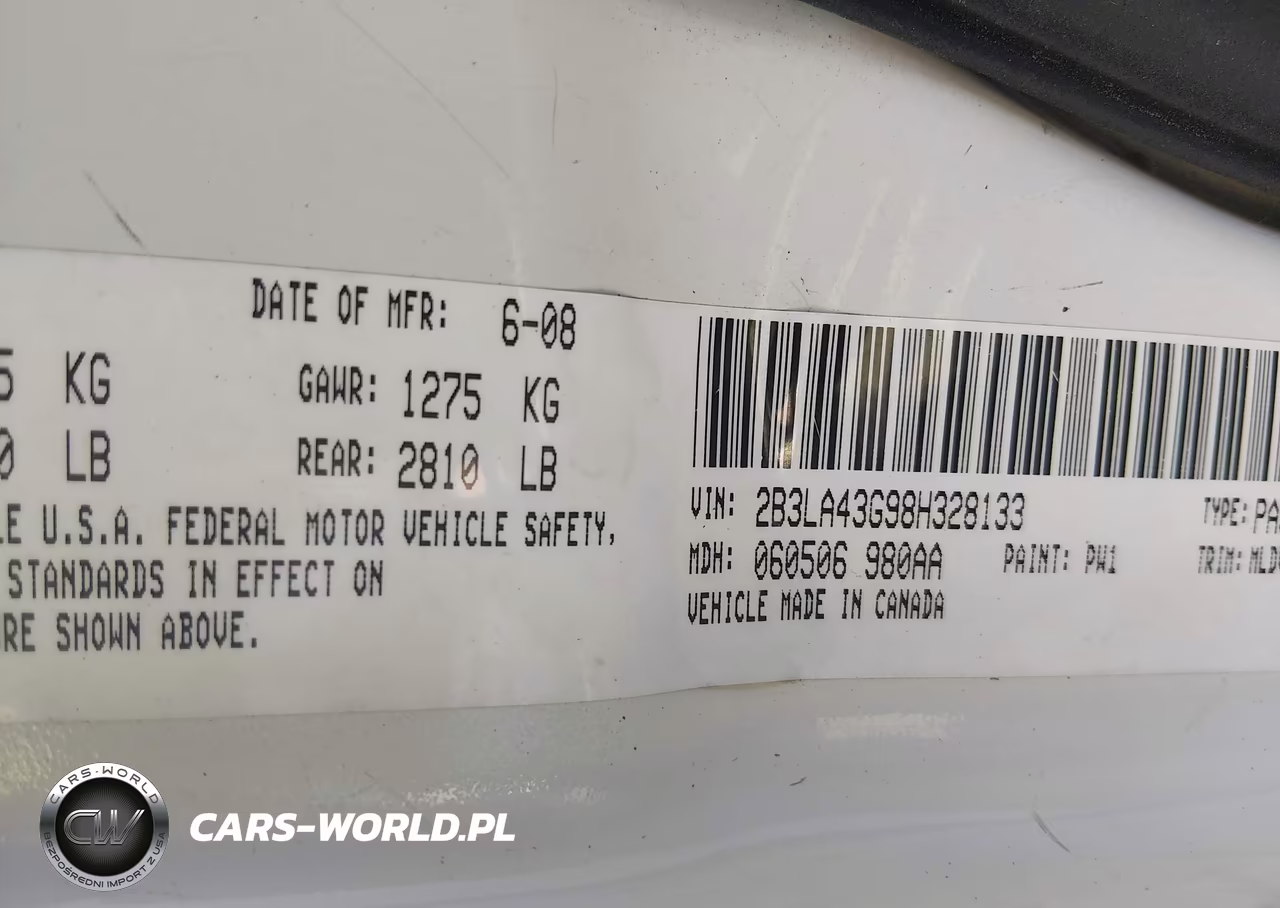 2008 Dodge Charger VIN:2B3LA43G98H328133 - 9