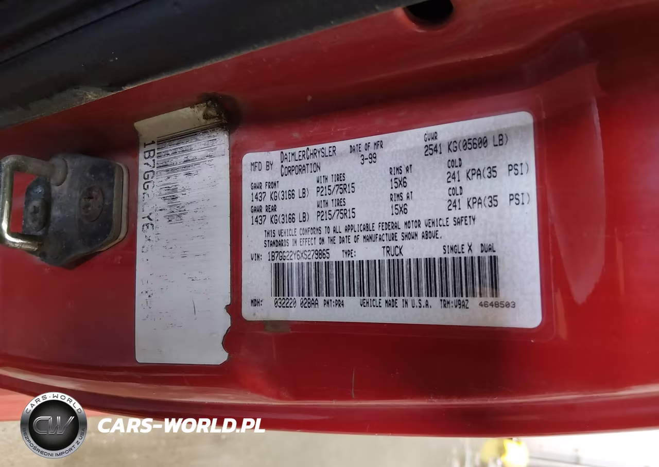 1999 Dodge Dakota Slt-Sport VIN:1B7GG22Y6XS279865 - 9