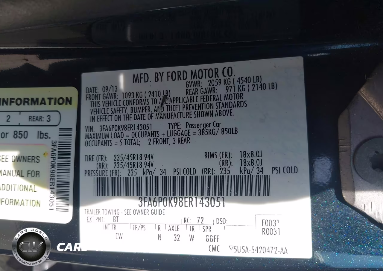 2014 Ford Fusion Titanium VIN:3FA6P0K98ER143051 - 9