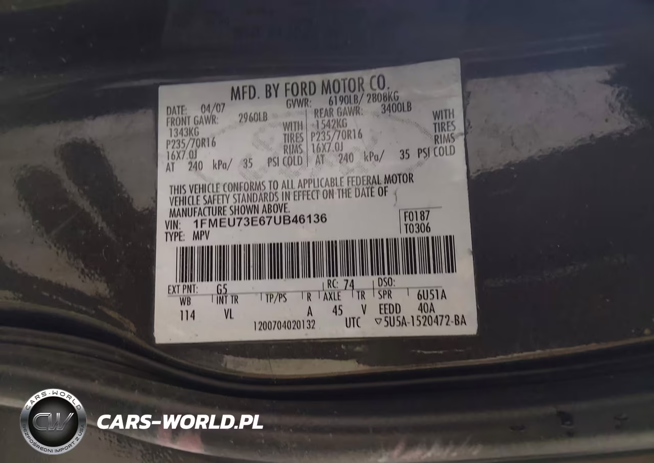 2007 Ford Explorer Xlt VIN:1FMEU73E67UB46136 - 9