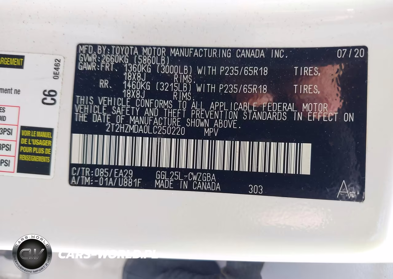 2020 Lexus Rx 350 VIN:2T2HZMDA0LC250220 - 9