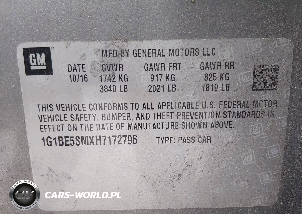 2017 Chevrolet Cruze Lt Auto VIN:1G1BE5SMXH7172796 - 9