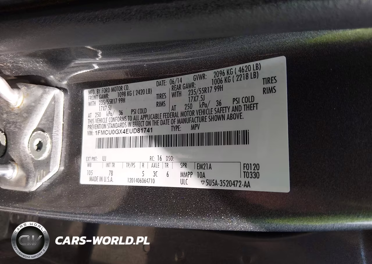 2014 Ford Escape Se VIN:1FMCU0GX4EUD81741 - 9