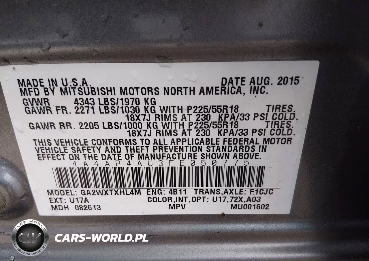 2015 Mitsubishi Outlander Sport Se VIN:4A4AP4AU3FE050775 - 9