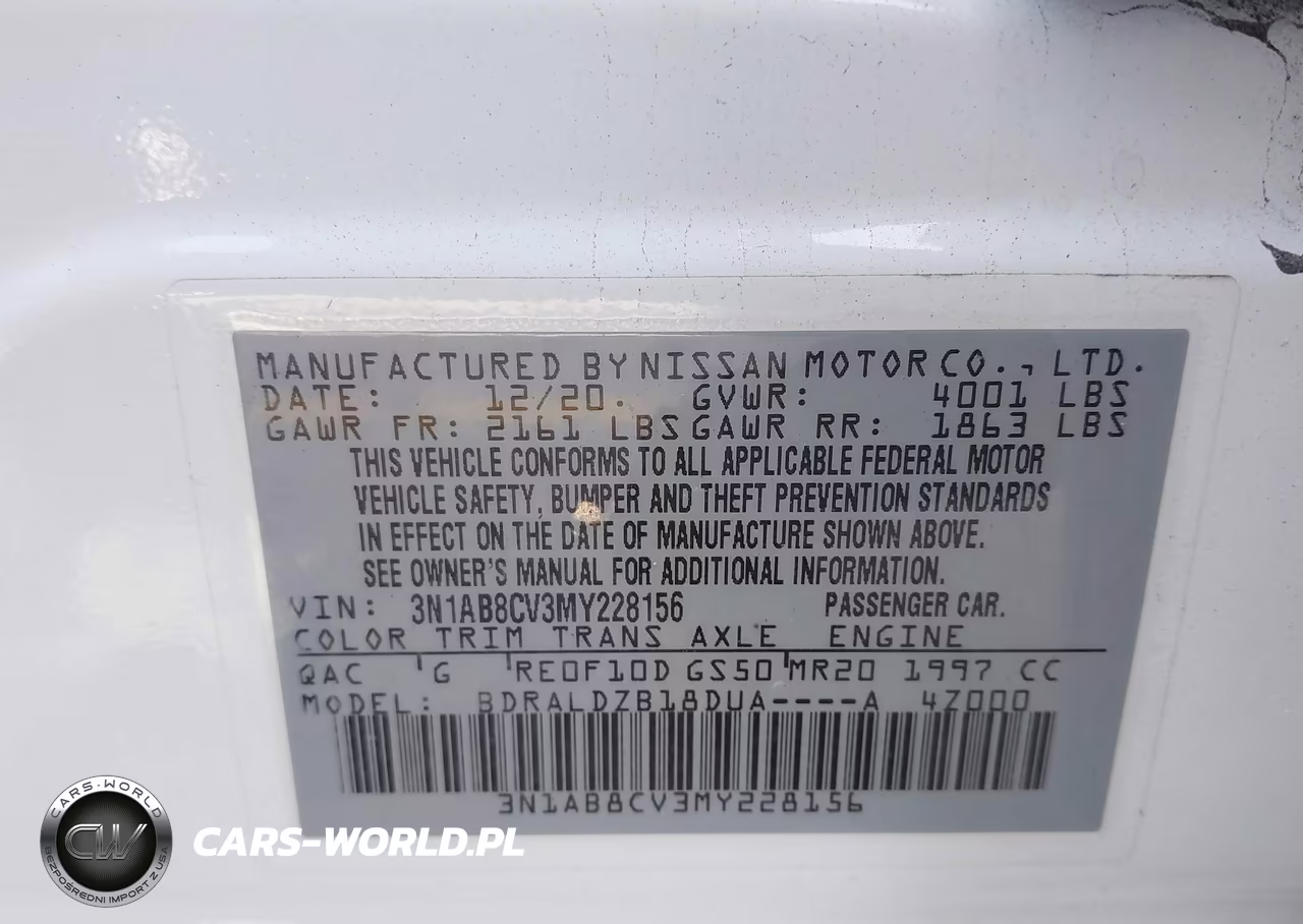 2021 Nissan Sentra Sv Xtronic Cvt VIN:3N1AB8CV3MY228156 - 9