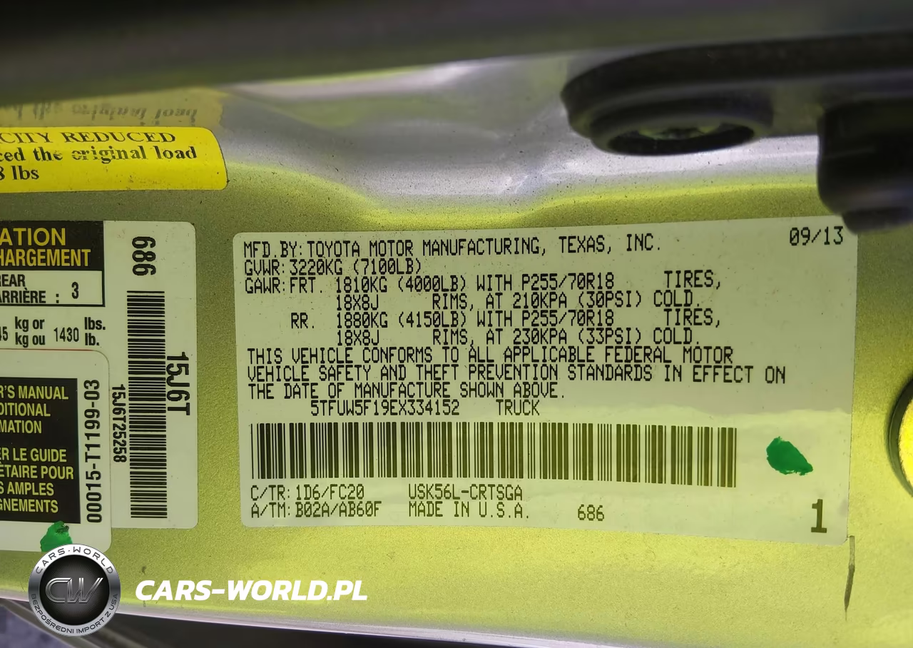 2014 Toyota Tundra Sr5 5.7L V8 VIN:5TFUW5F19EX334152 - 9