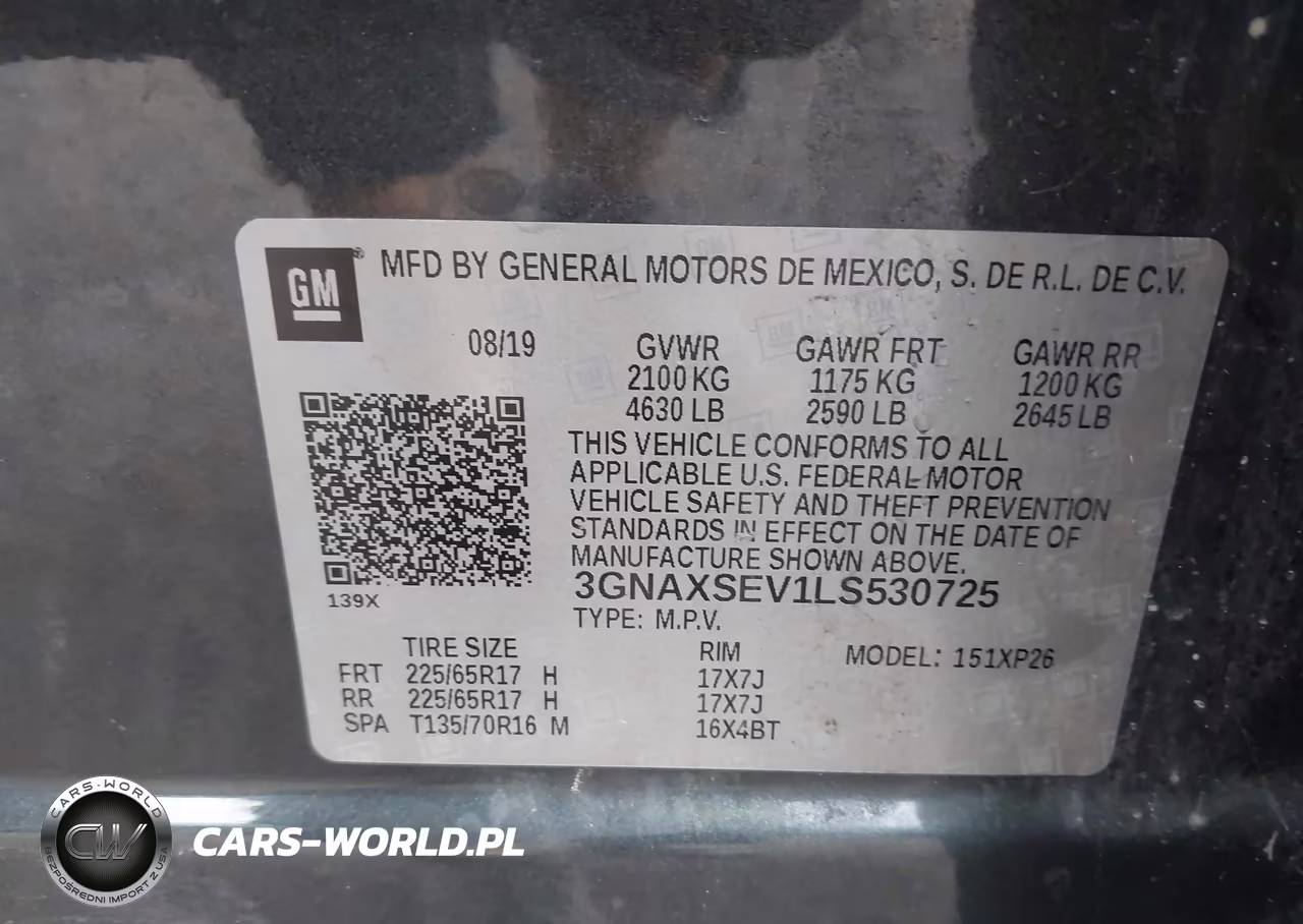 2020 Chevrolet Equinox Awd Ls VIN:3GNAXSEV1LS530725 - 9