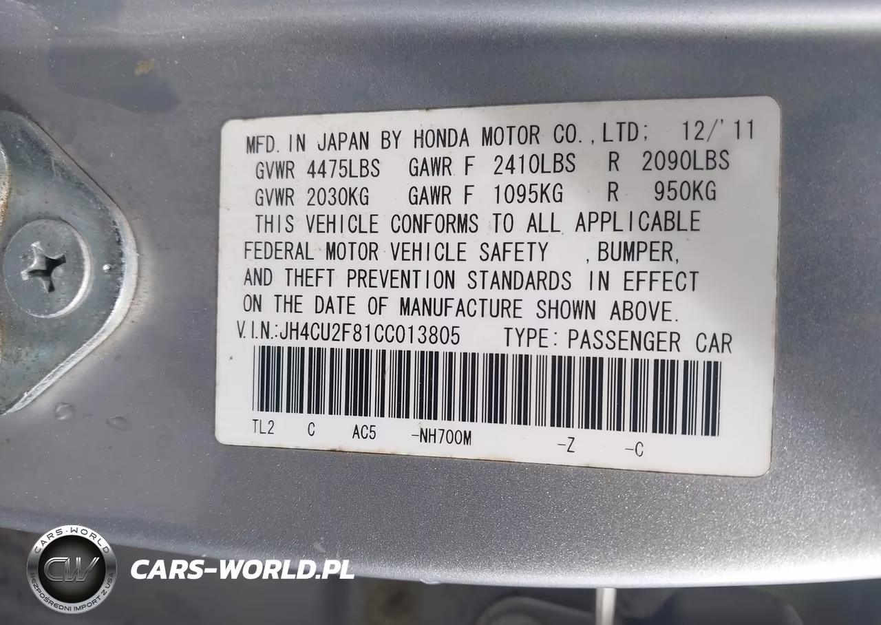 2012 Acura Tsx 2.4 VIN:JH4CU2F81CC013805 - 9