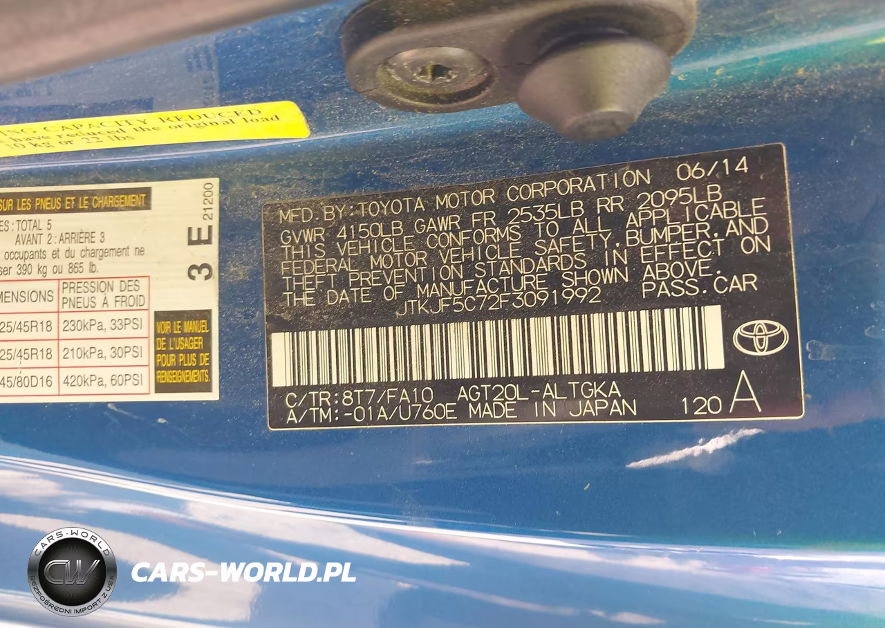 2015 Scion Tc VIN:JTKJF5C72F3091992 - 9