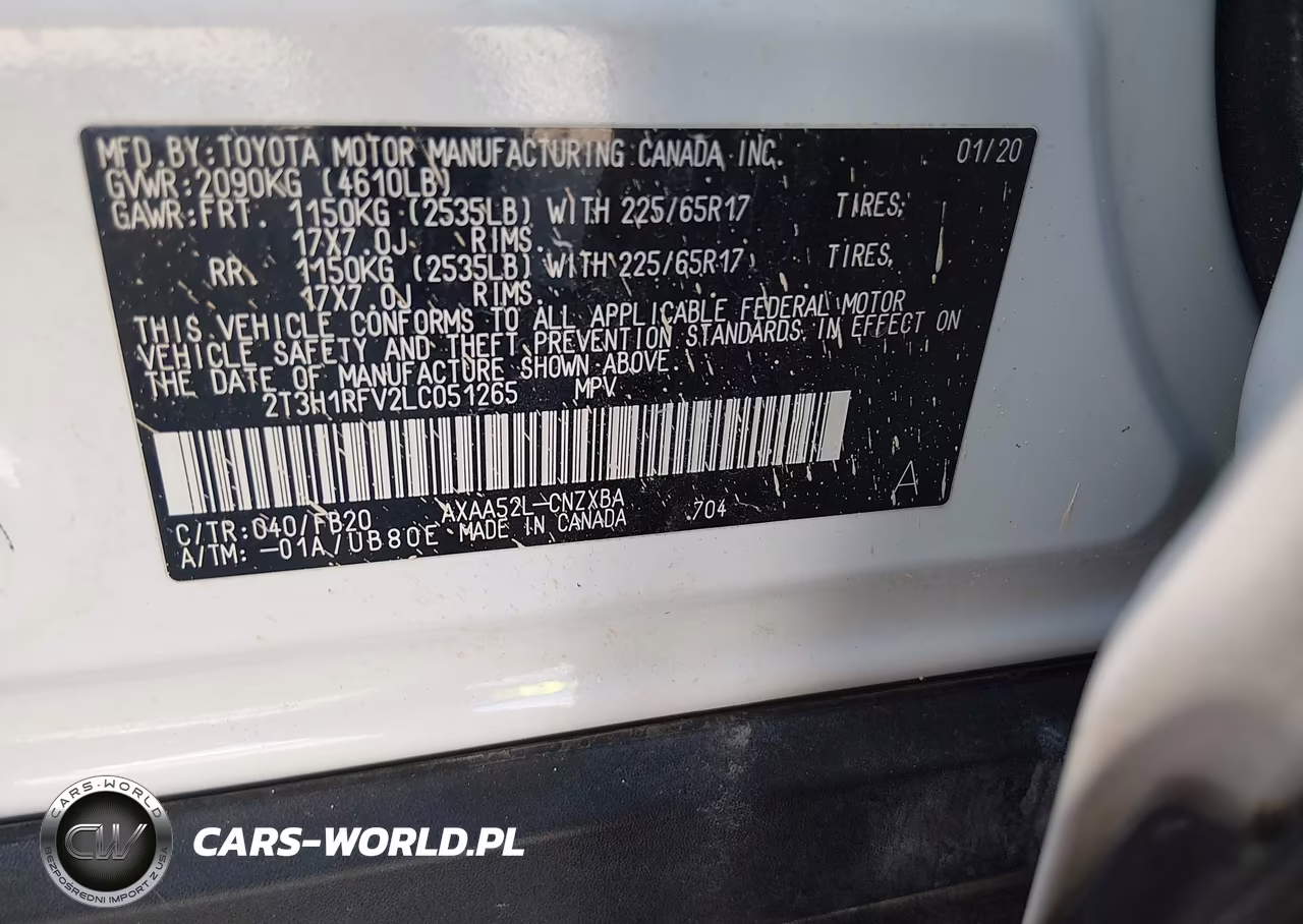 2020 Toyota Rav4 Le VIN:2T3H1RFV2LC051265 - 9