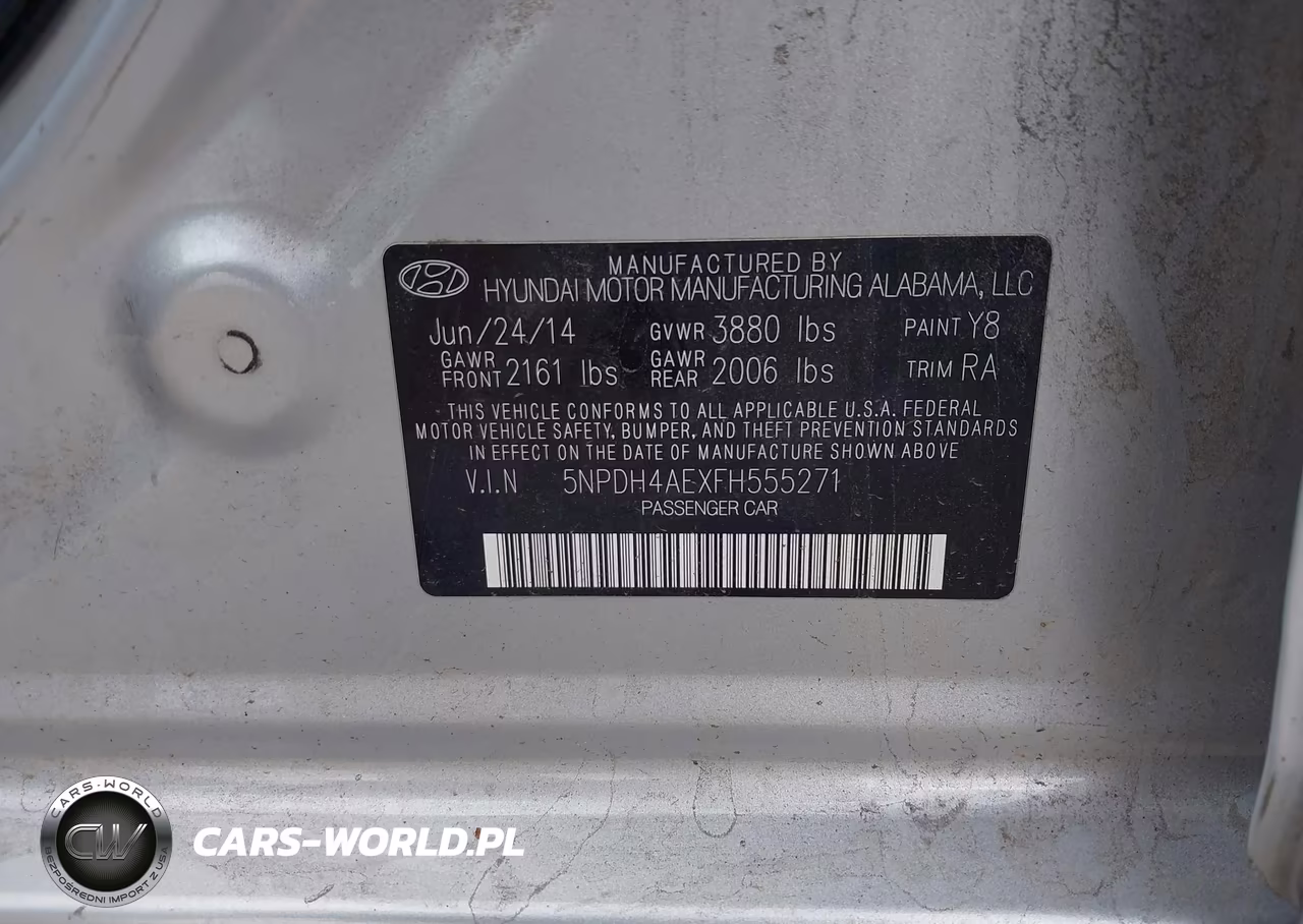 2015 Hyundai Elantra Se VIN:5NPDH4AEXFH555271 - 9