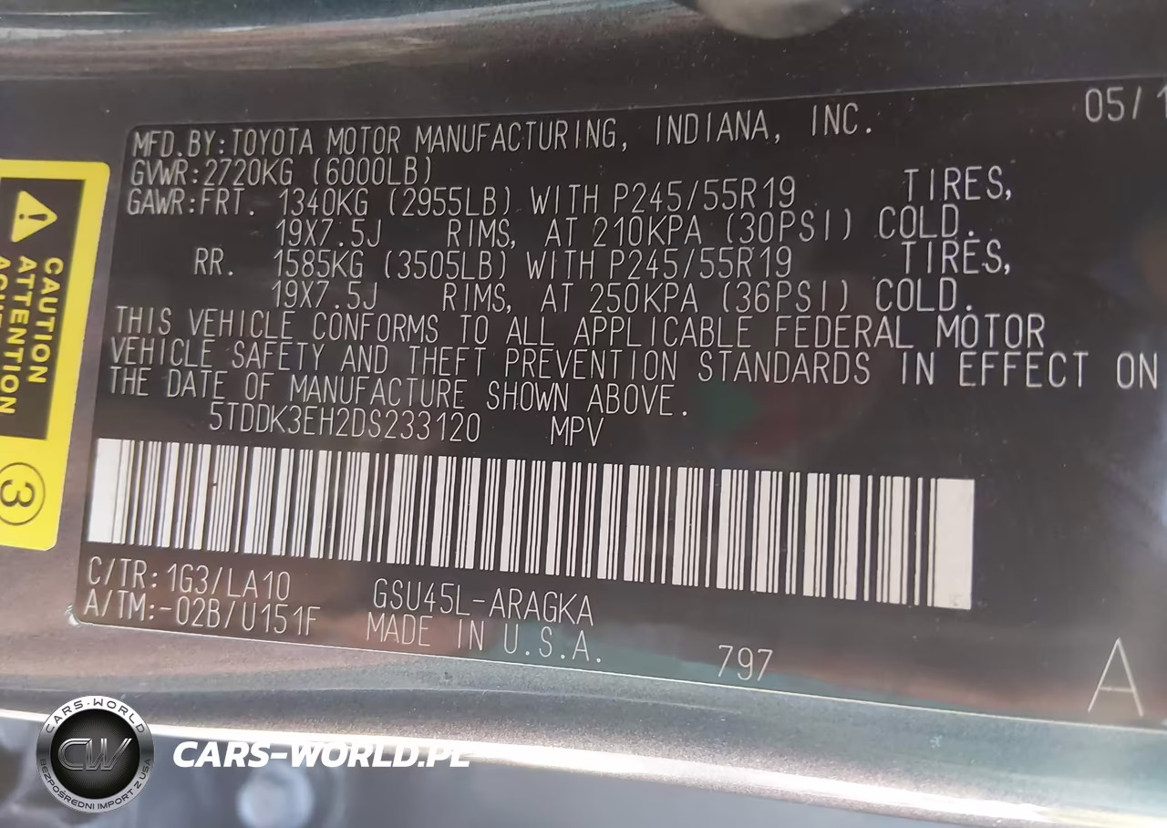 2013 Toyota Highlander Limited V6 VIN:5TDDK3EH2DS233120 - 9