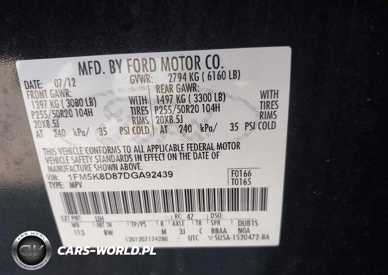 2013 Ford Explorer Xlt VIN:1FM5K8D87DGA92439 - 9