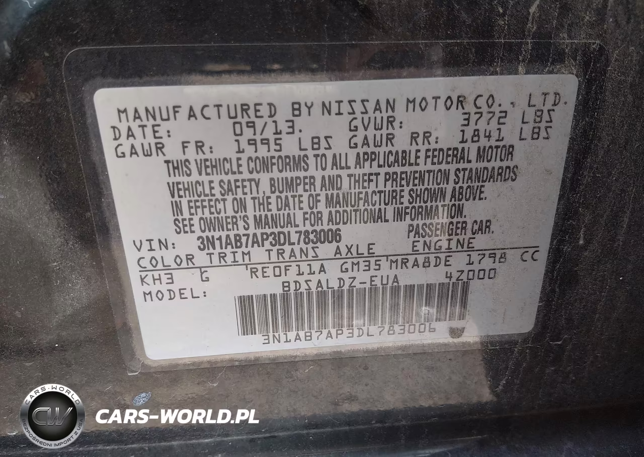 2013 Nissan Sentra Sv VIN:3N1AB7AP3DL783006 - 9