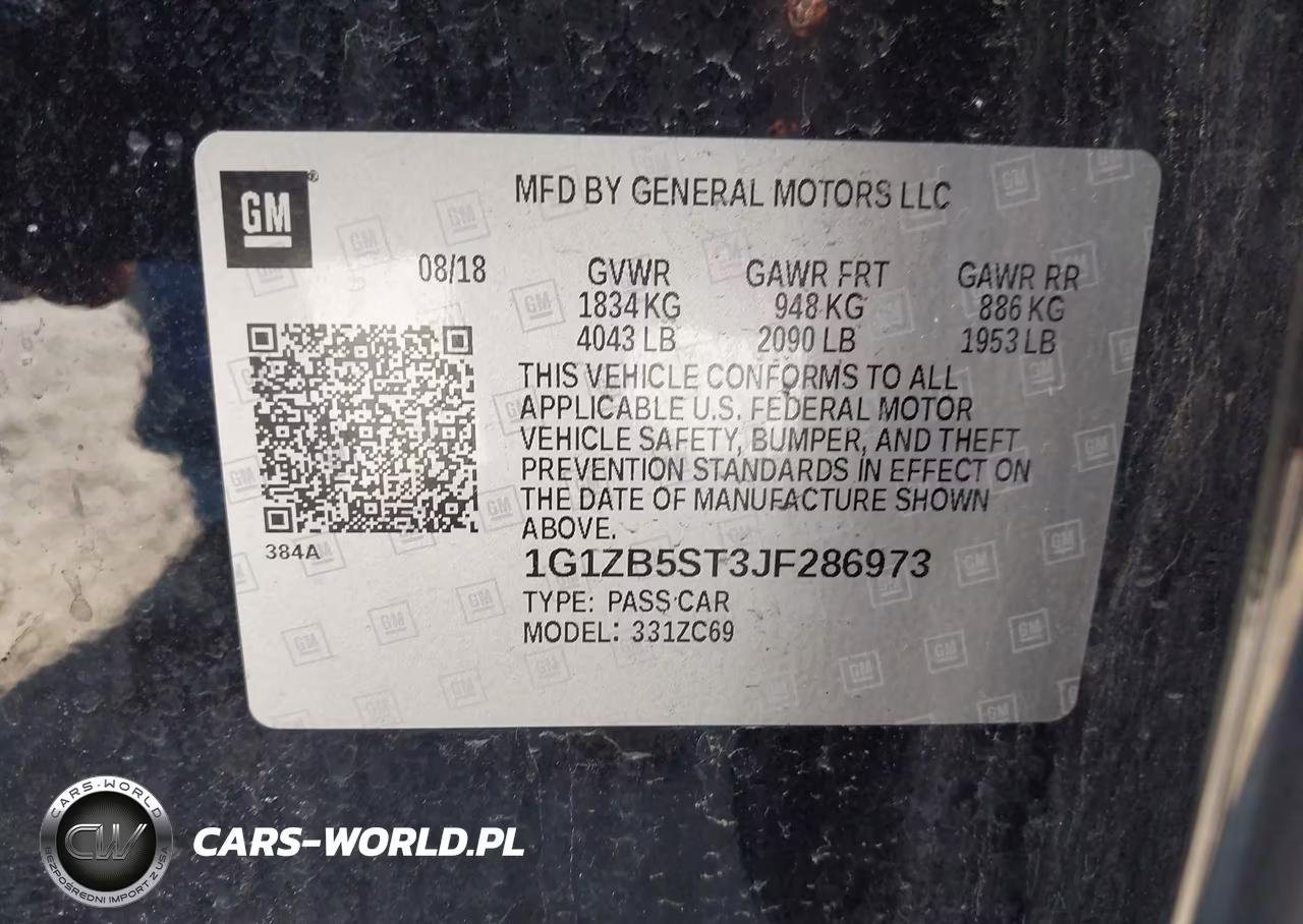 2018 Chevrolet Malibu 1Ls VIN:1G1ZB5ST3JF286973 - 9