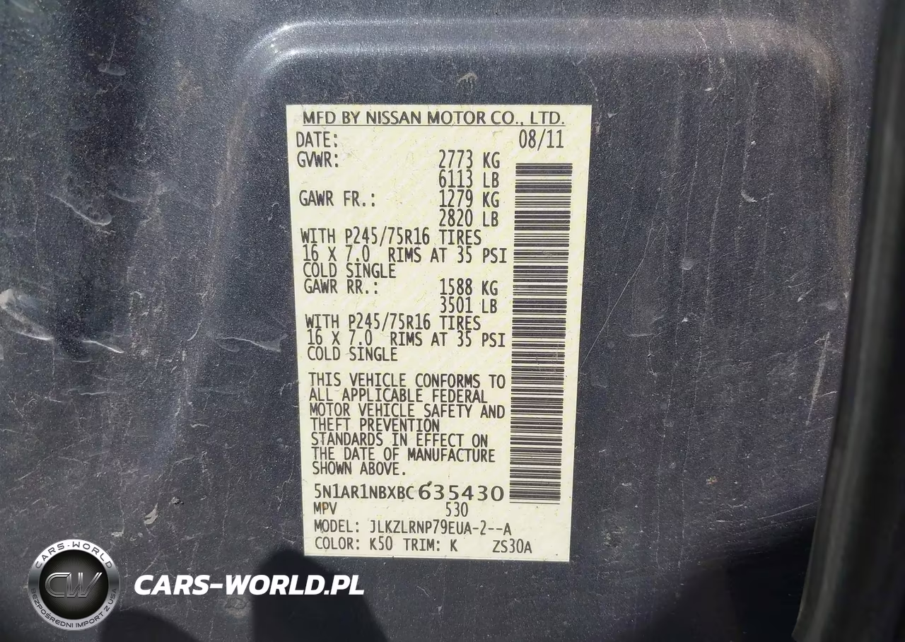 2011 Nissan Pathfinder S VIN:5N1AR1NBXBC635430 - 9