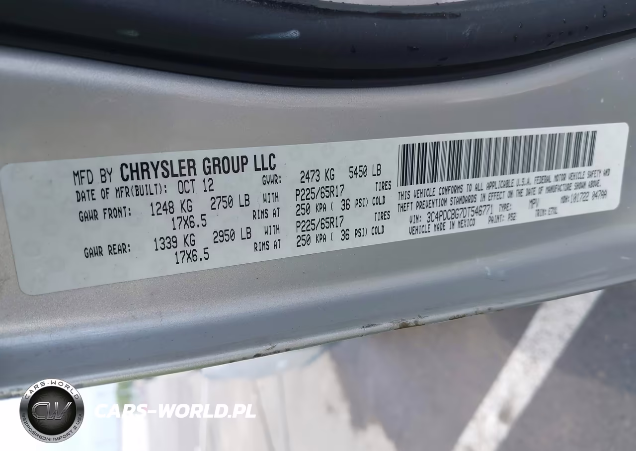 2013 Dodge Journey Sxt VIN:3C4PDCBG7DT546771 - 9