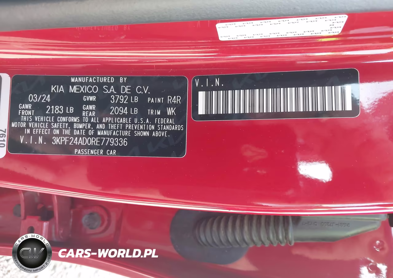 2024 Kia Forte Lxs VIN:3KPF24AD0RE779336 - 9