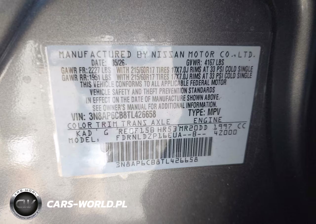 2026 Nissan Kicks Sv VIN:3N8AP6CB8TL426658 - 9