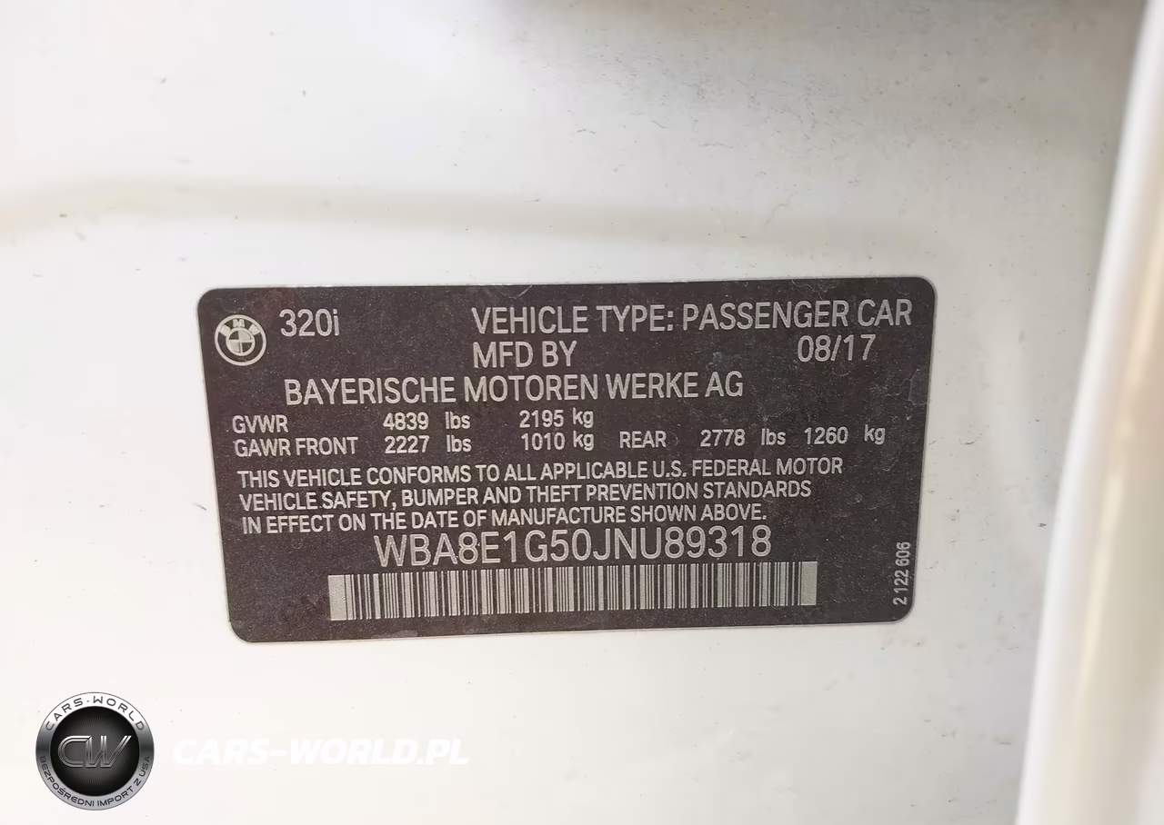 2018 BMW 320I VIN:WBA8E1G50JNU89318 - 9