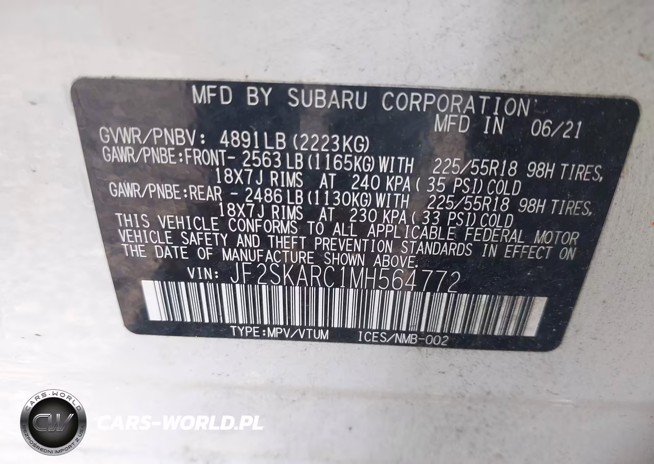 2021 Subaru Forester Sport VIN:JF2SKARC1MH564772 - 9