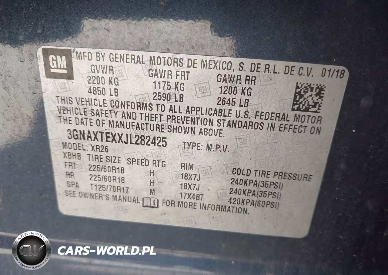 2018 Chevrolet Equinox Lt VIN:3GNAXTEXXJL282425 - 9