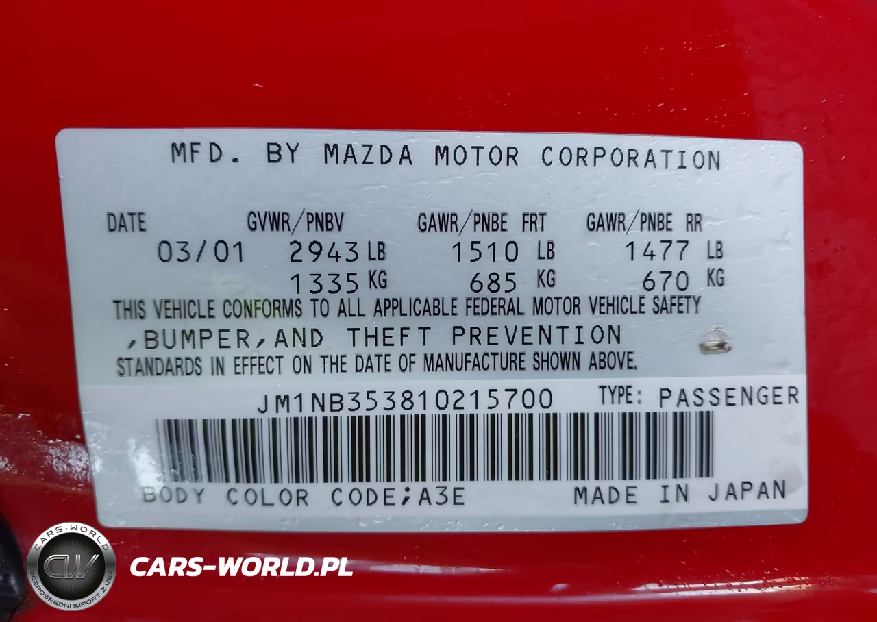 2001 Mazda Mx-5 Miata Ls-Special Edition VIN:JM1NB353810215700 - 9