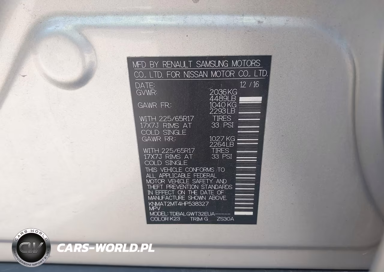 2017 Nissan Rogue Sv VIN:KNMAT2MT4HP538327 - 9