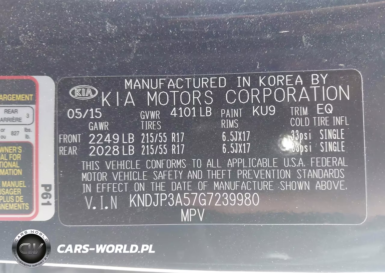 2016 Kia Soul + VIN:KNDJP3A57G7239980 - 9