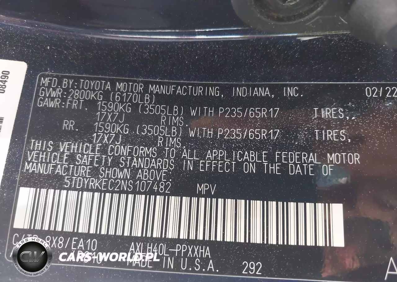2022 Toyota Sienna Xle VIN:5TDYRKEC2NS107482 - 9