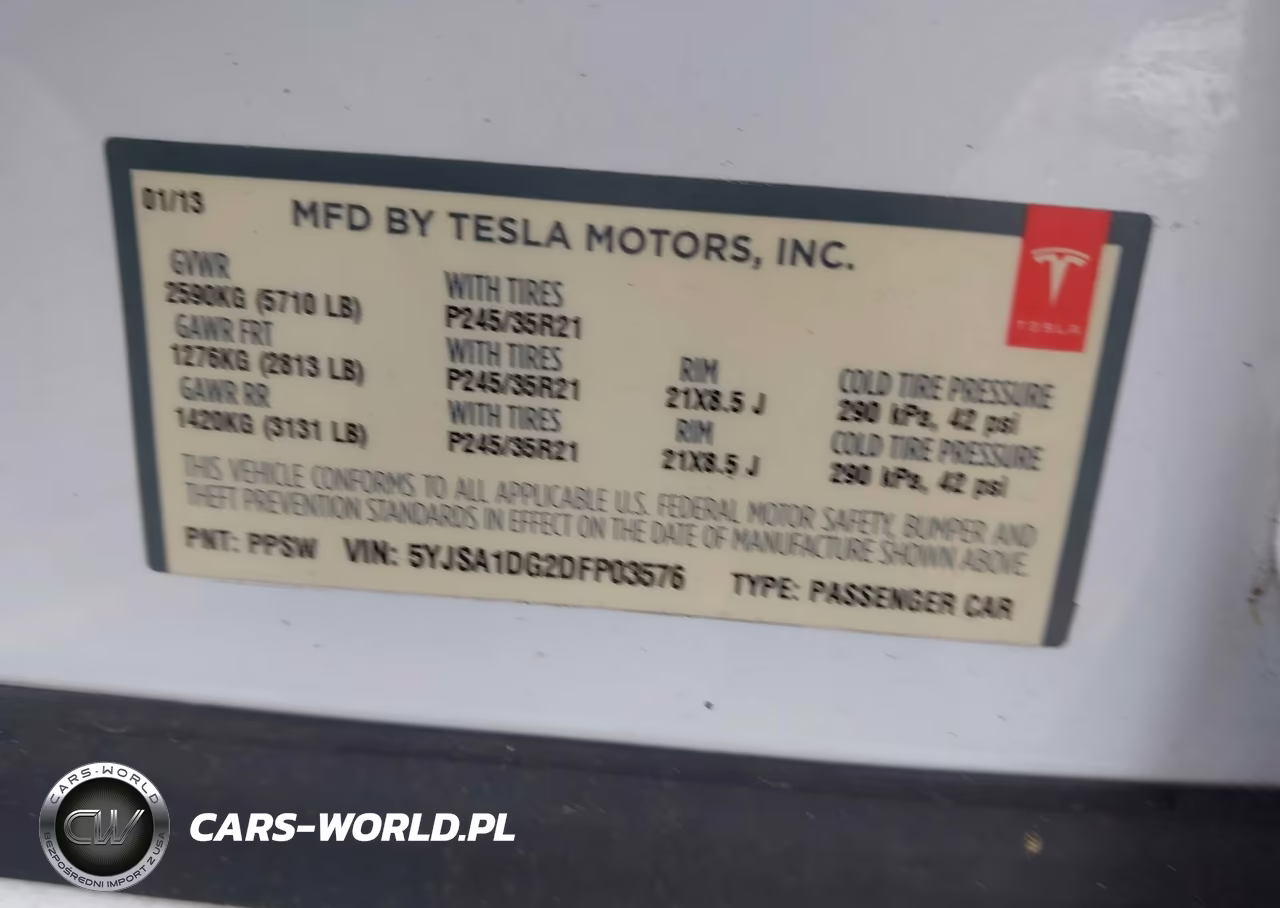 2013 Tesla Model S VIN:5YJSA1DG2DFP03576 - 9