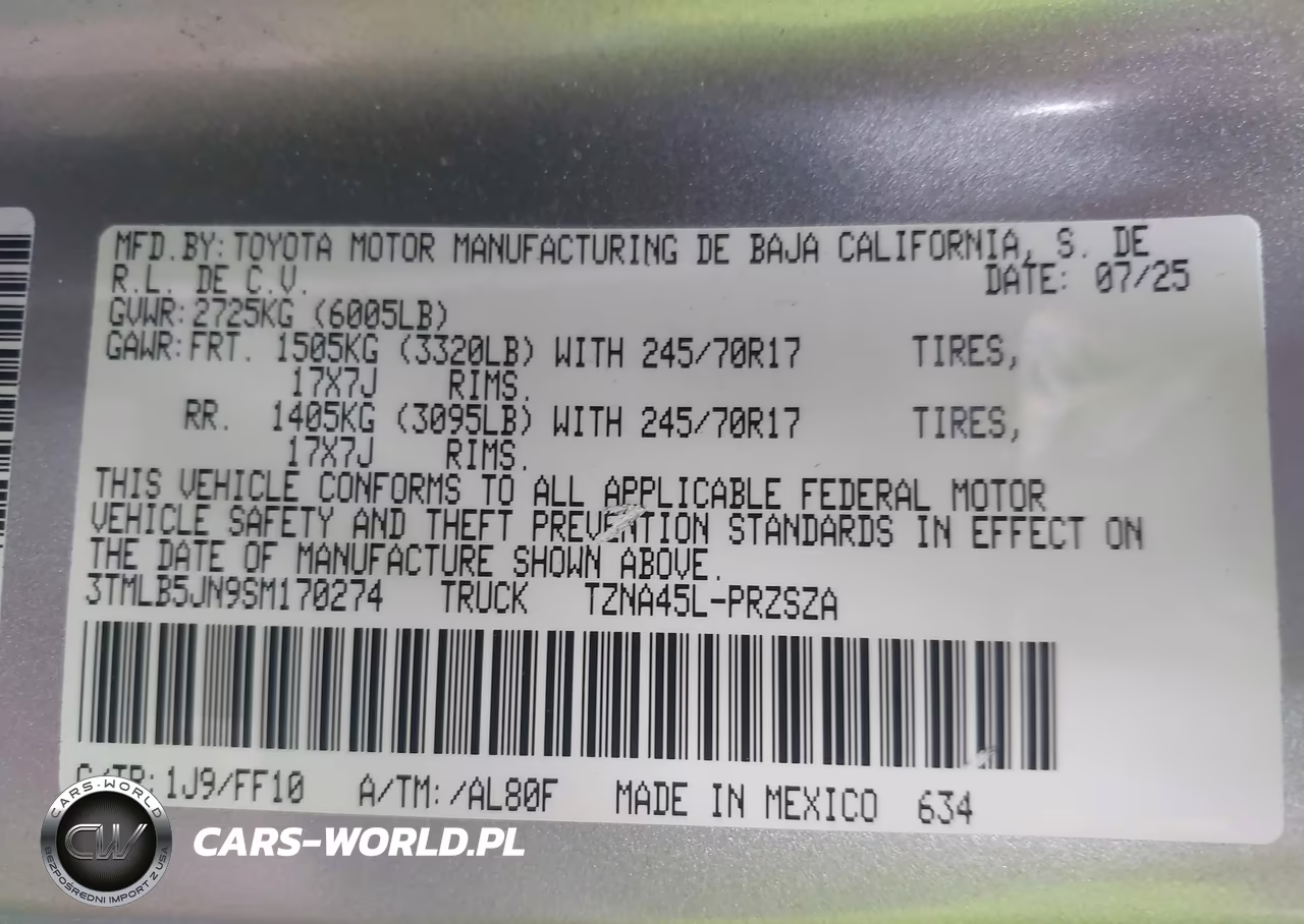 2025 Toyota Tacoma Sr5 VIN:3TMLB5JN9SM170274 - 9