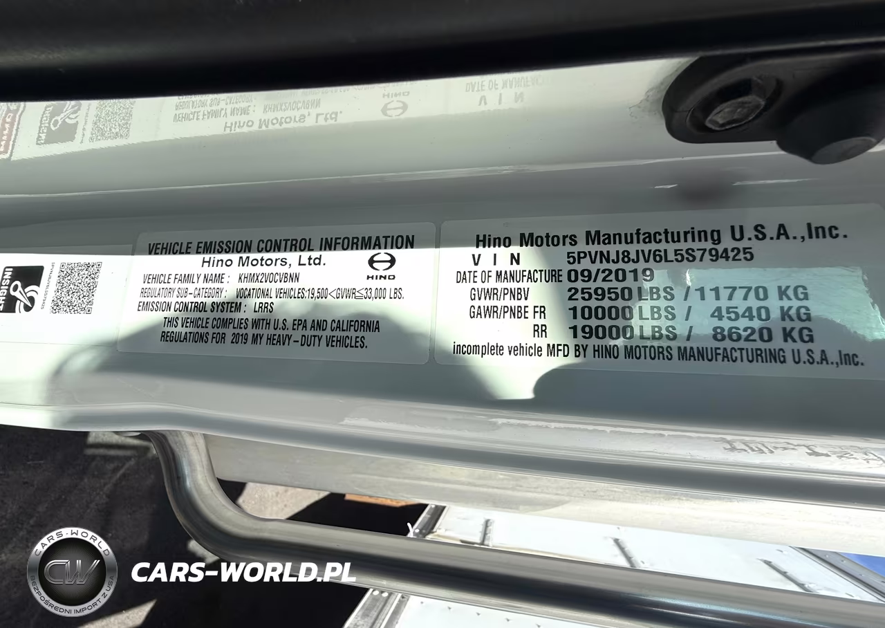2020 Hino 268 Box Truck VIN:5PVNJ8JV6L5S79425 - 11