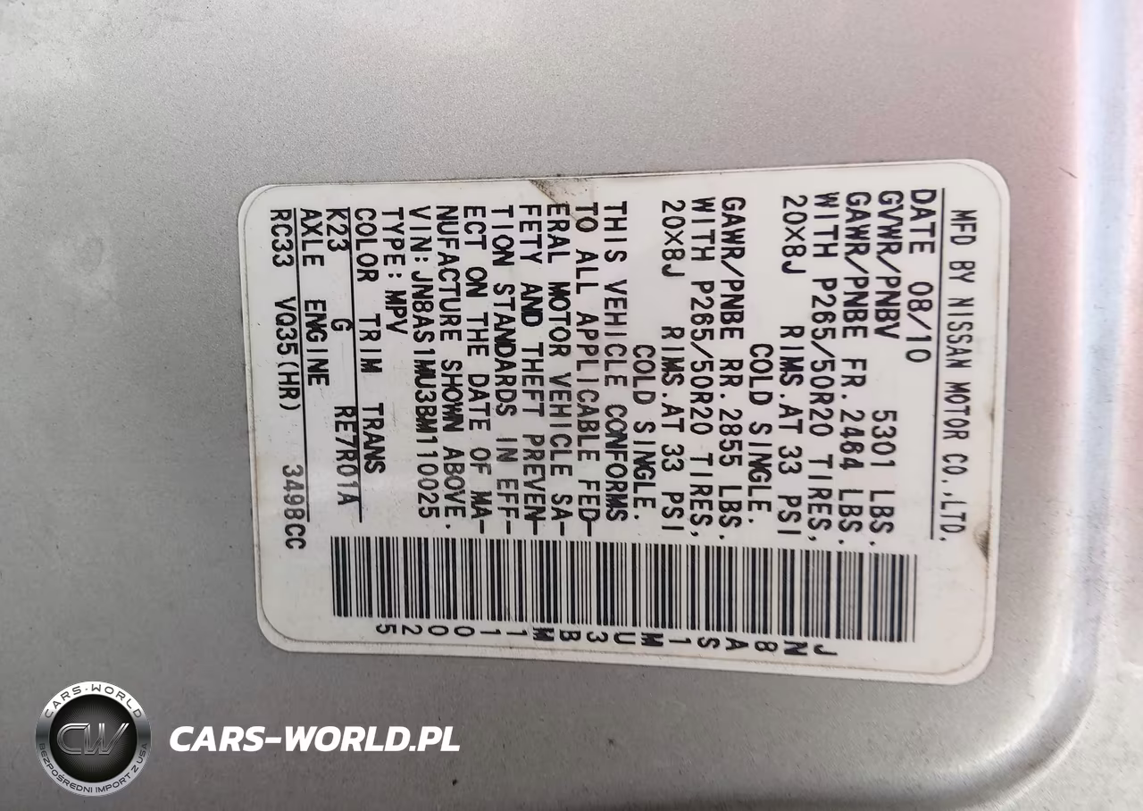 2011 Infiniti Fx35 VIN:JN8AS1MU3BM110025 - 9