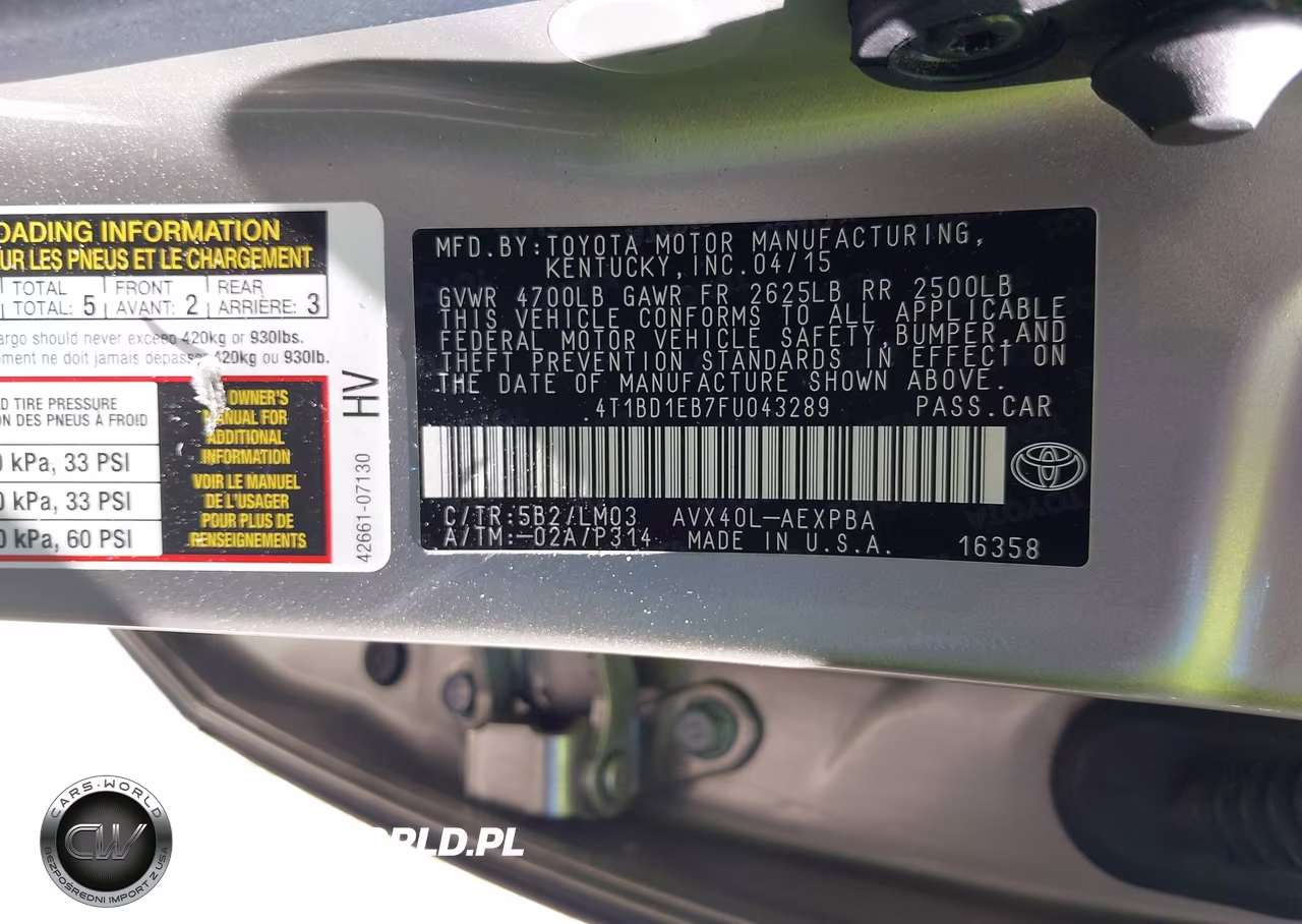 2015 Toyota Avalon Hybrid Limited VIN:4T1BD1EB7FU043289 - 9