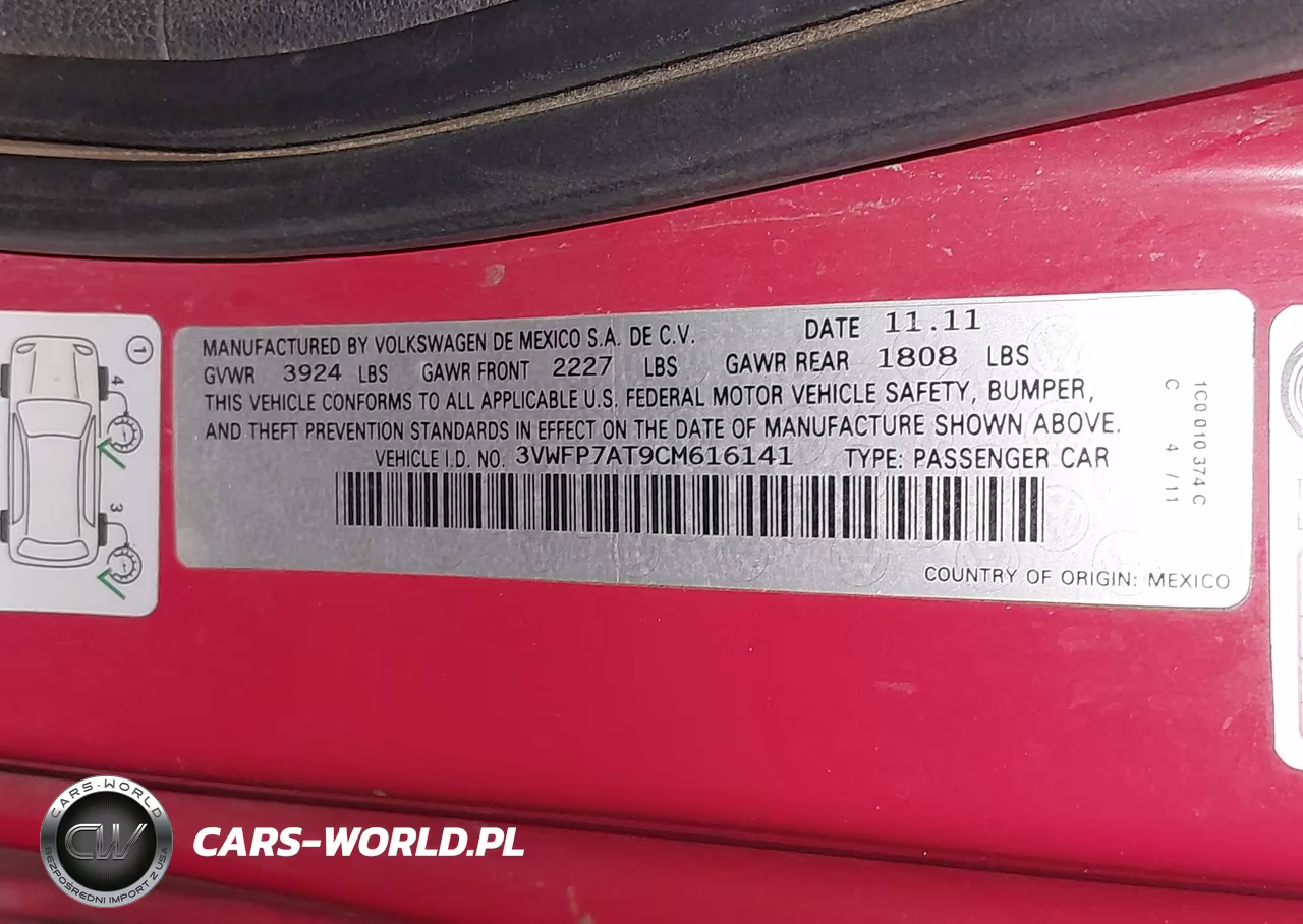 2012 Volkswagen Beetle Entry VIN:3VWFP7AT9CM616141 - 9