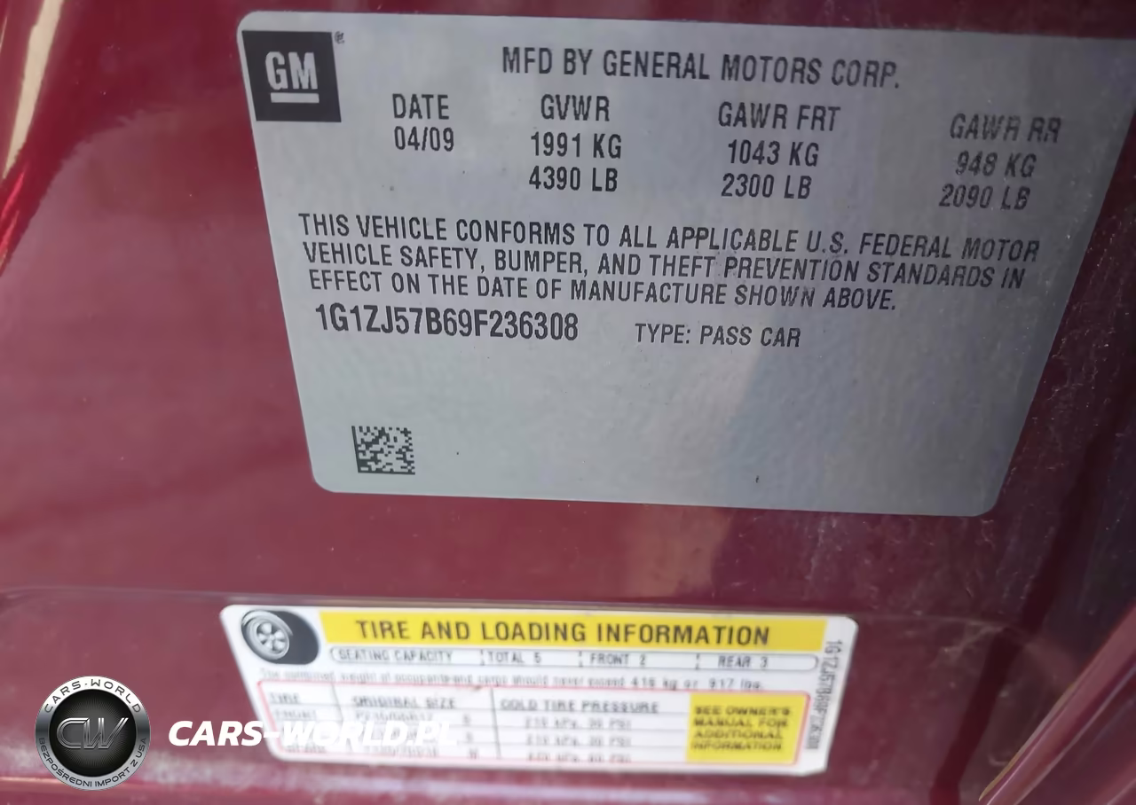2009 Chevrolet Malibu Lt VIN:1G1ZJ57B69F236308 - 9