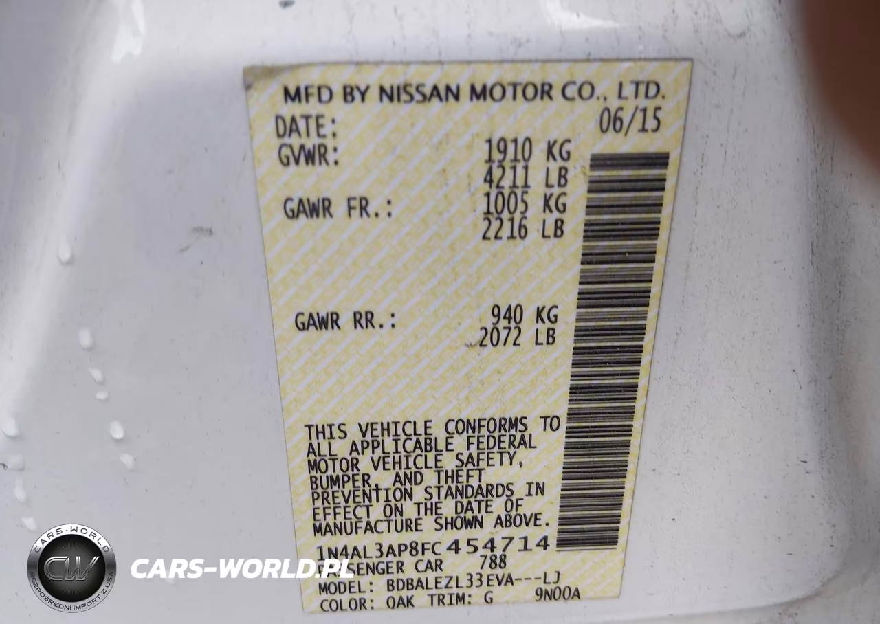 2015 Nissan Altima 2.5 S VIN:1N4AL3AP8FC454714 - 9