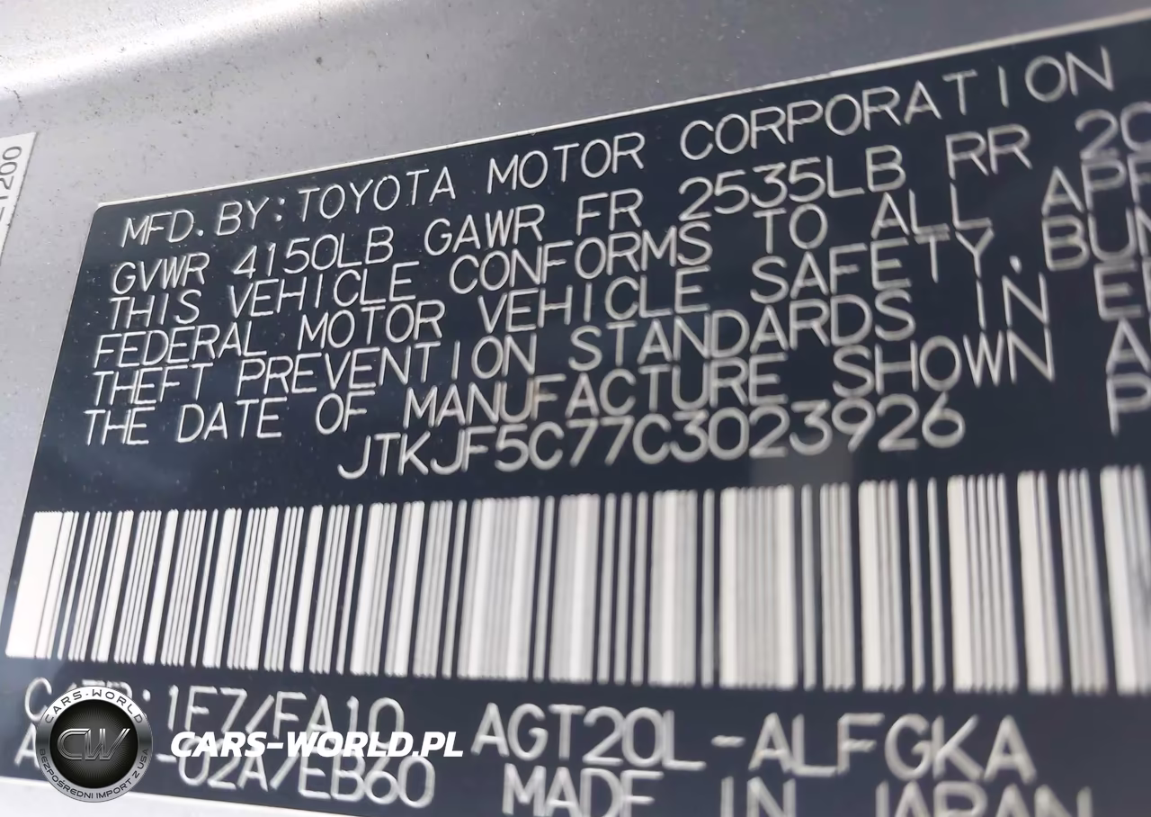 2012 Scion Tc VIN:JTKJF5C77C3023926 - 9