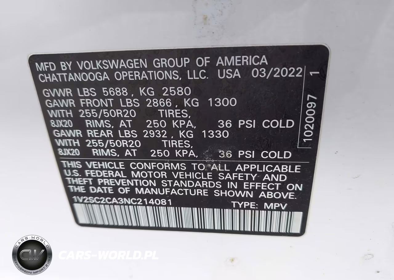 2022 Volkswagen Atlas Cross Sport 2.0T Sel R-Line VIN:1V2SC2CA3NC214081 - 9