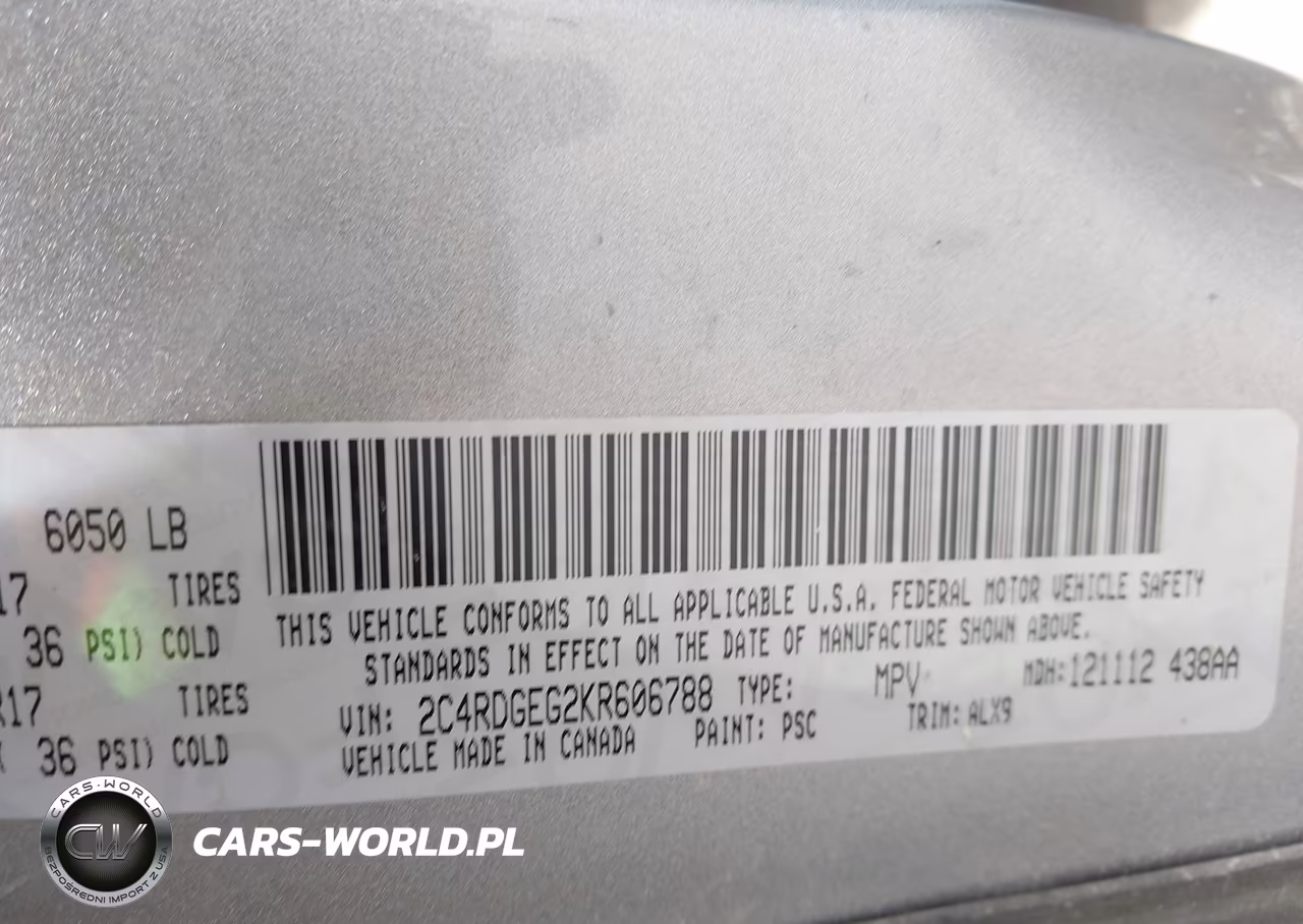 2019 Dodge Grand Caravan Gt VIN:2C4RDGEG2KR606788 - 9