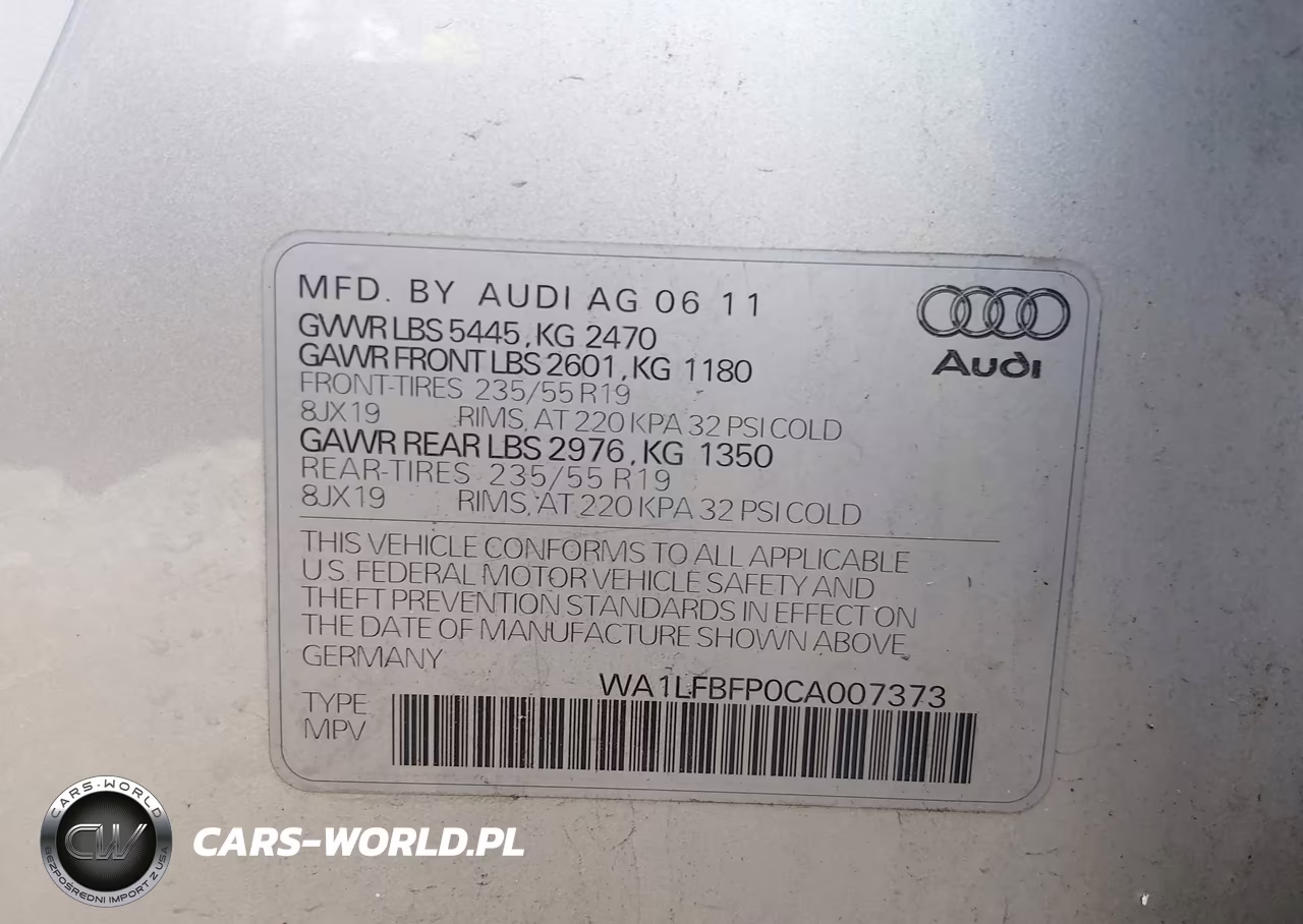 2012 Audi Q5 2.0T Premium VIN:WA1LFBFP0CA007373 - 9