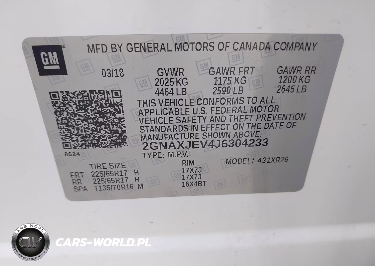 2018 Chevrolet Equinox Lt VIN:2GNAXJEV4J6304233 - 9