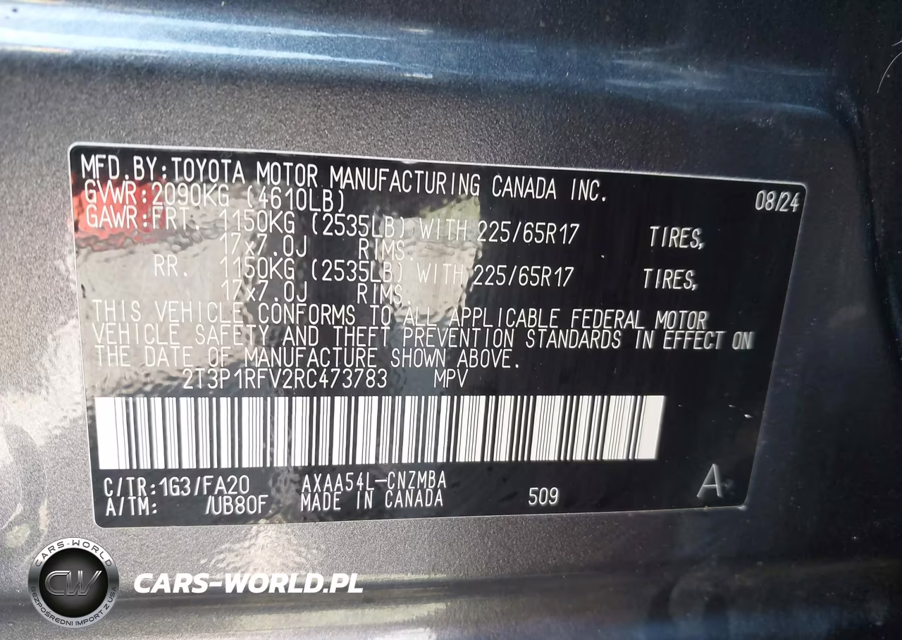 2024 Toyota Rav4 Xle VIN:2T3P1RFV2RC473783 - 9