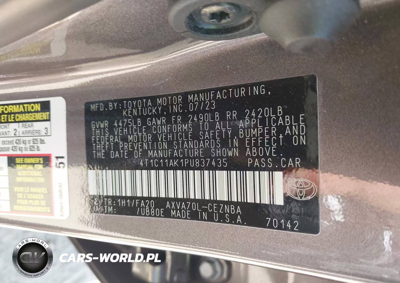 2023 Toyota Camry Le VIN:4T1C11AK1PU837435 - 9