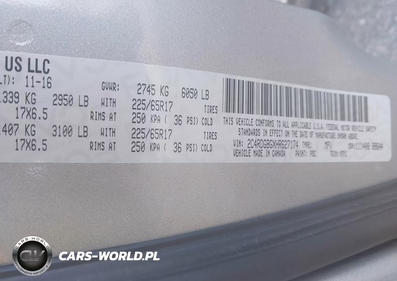 2017 Dodge Grand Caravan Se VIN:2C4RDGBGXHR627174 - 9